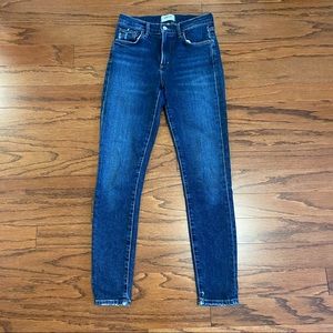 NWOT AGOLDE Sophie mid rise ankle skinny Jean dark wash size 25